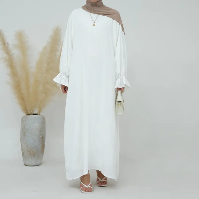 HASASERIES HS0996 1pcs Solid Color Abaya Dress regular sleeve casual dress  abaya abaya navy  blue elegant  abayas open  abaya abaya  women modesty  clothing embellished  abaya 7