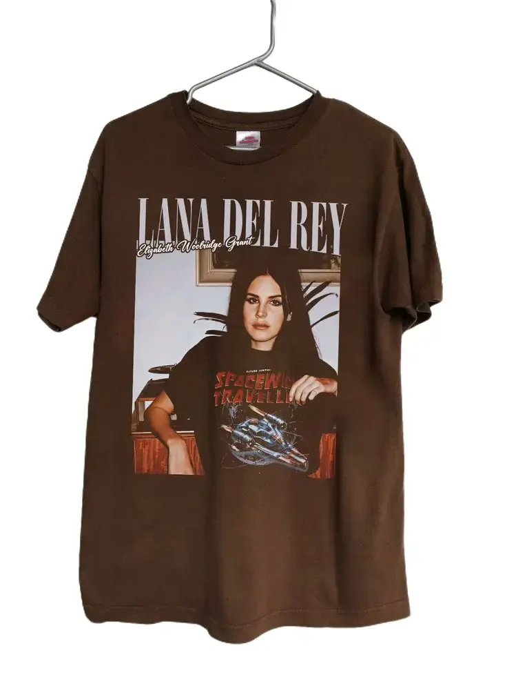 Lana del rey clothing graphic T shirt For Men For Women T shirt Cotton Menswear Fabric Top Unisex Grey