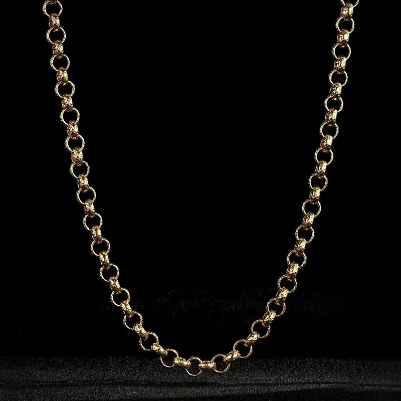 New 8mm Gold Diamond Cut Pattern Belcher Chain 1