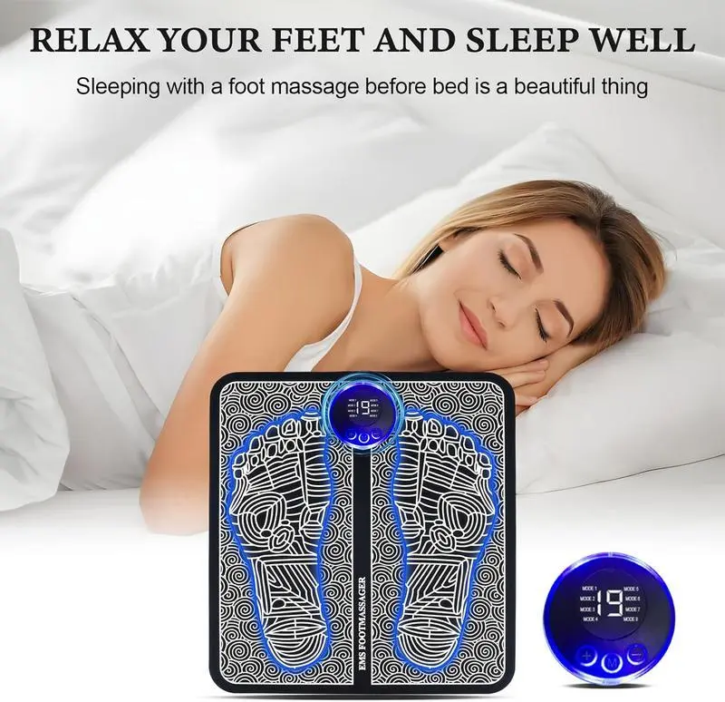 EMS Foot Massager Mat -Foot Massager Padforwith 8 Modes,19 Levels [Christimas gift],mother's day#springtok 6
