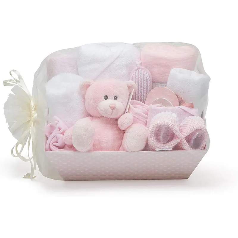 New Baby Girl Gifts Hamper - Full of Baby Gifts for Girls this Baby Girl Gift Hamper in a Pink Keepsake Box, Newborn Gifts for Baby Girl - Baby Girl Newborn Essentials Gift Basket, New Born Baby Girls Gift Set 5