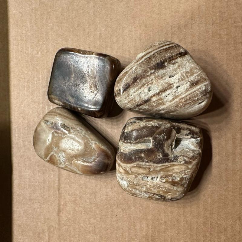 Chocolate calcite tumbles 0