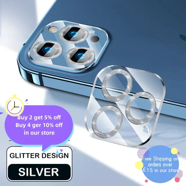 「Bubble Phone Case」Glitter Diamond Camera Lens Protector for IPhone 11 14 Pro Max Back Lens Protective Glass for IPhone 13 12 Pro Max