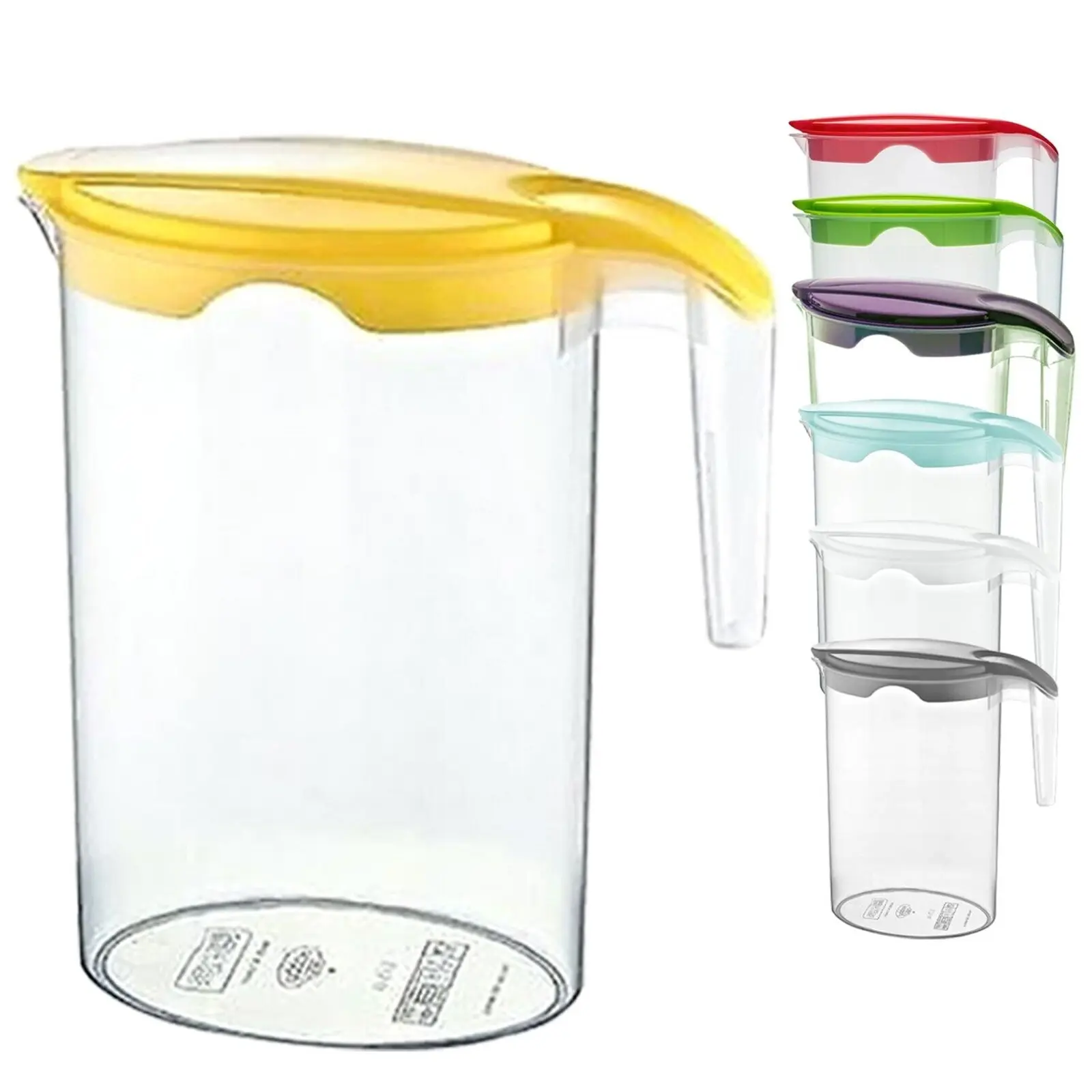 Plastic 1.75 Litre Multi Purpose Picnic Water Jug Juice Milkjug Pitcher with Lid