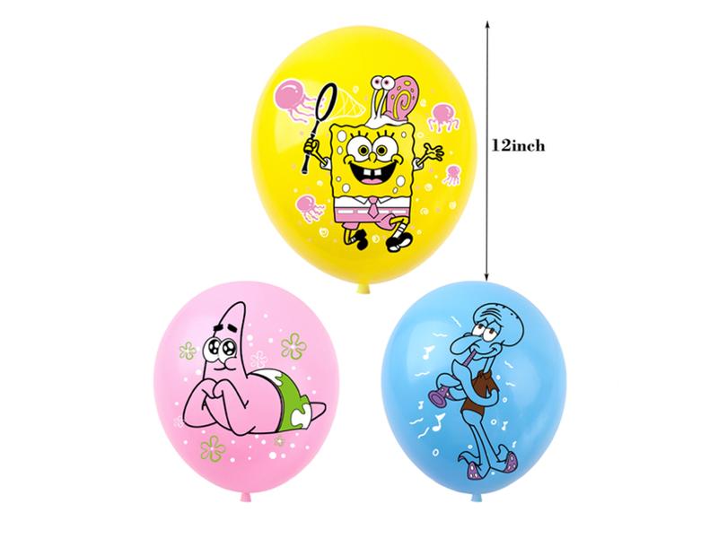 Spon-ge-Bob Square-Pants Birthday Banner, Spon-ge-Bob Balloons, Spon-ge-Bob Cake Toppers 5