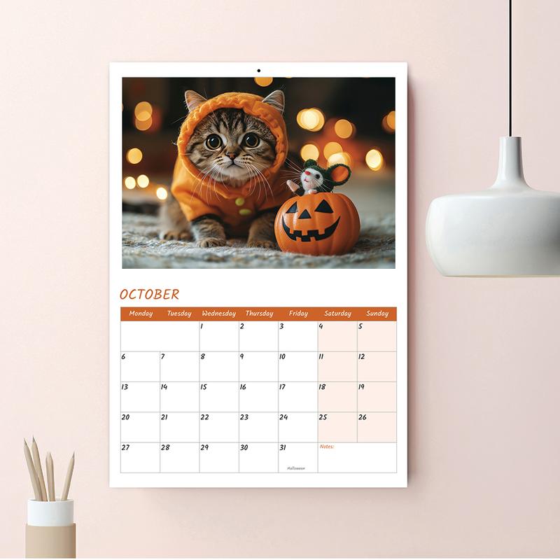 Papa Prints 2025 A4 UK Cat Calendar 12 Months of Adorable Felines & Family Fun 3
