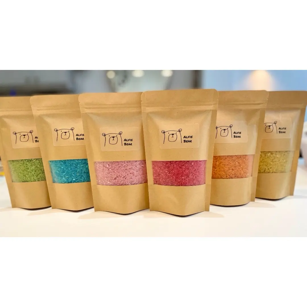 Coloured Rice Set x 6 Sensory Rice Sensory Base for Sensory Play Sensory Bin Messy Play tuff tray Sensory Base Montessori Gift for Toddler
