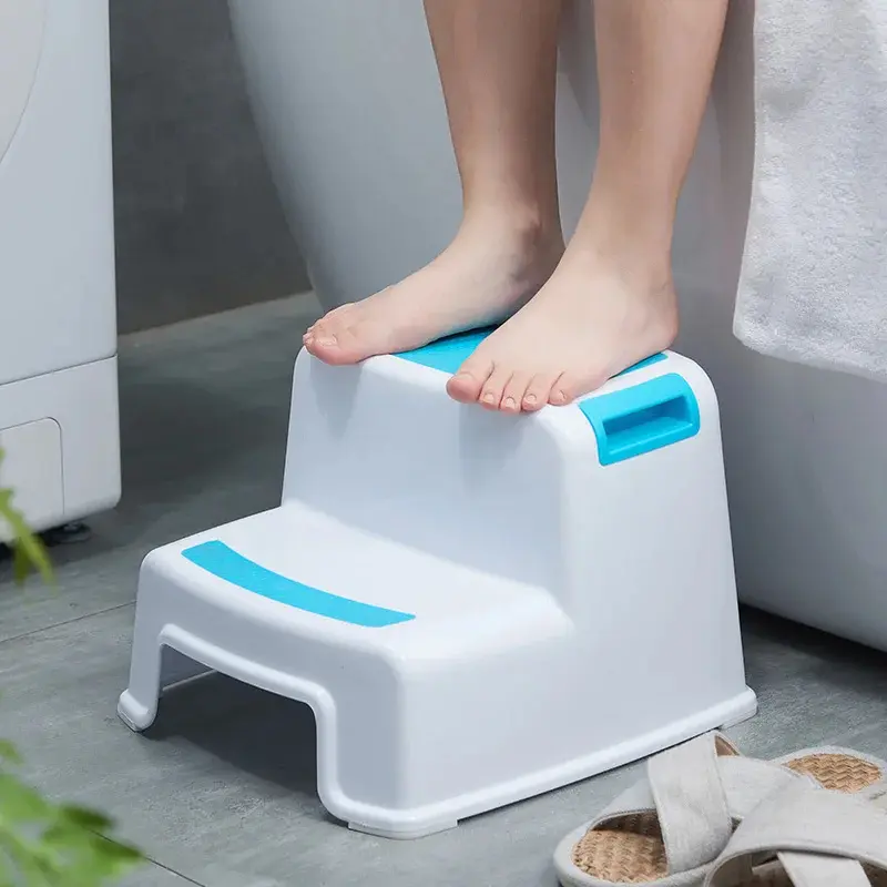 Step Up Stool Kids Childrens Non Slip Dual Height Toddlers Toilet Potty Training Double Step 4