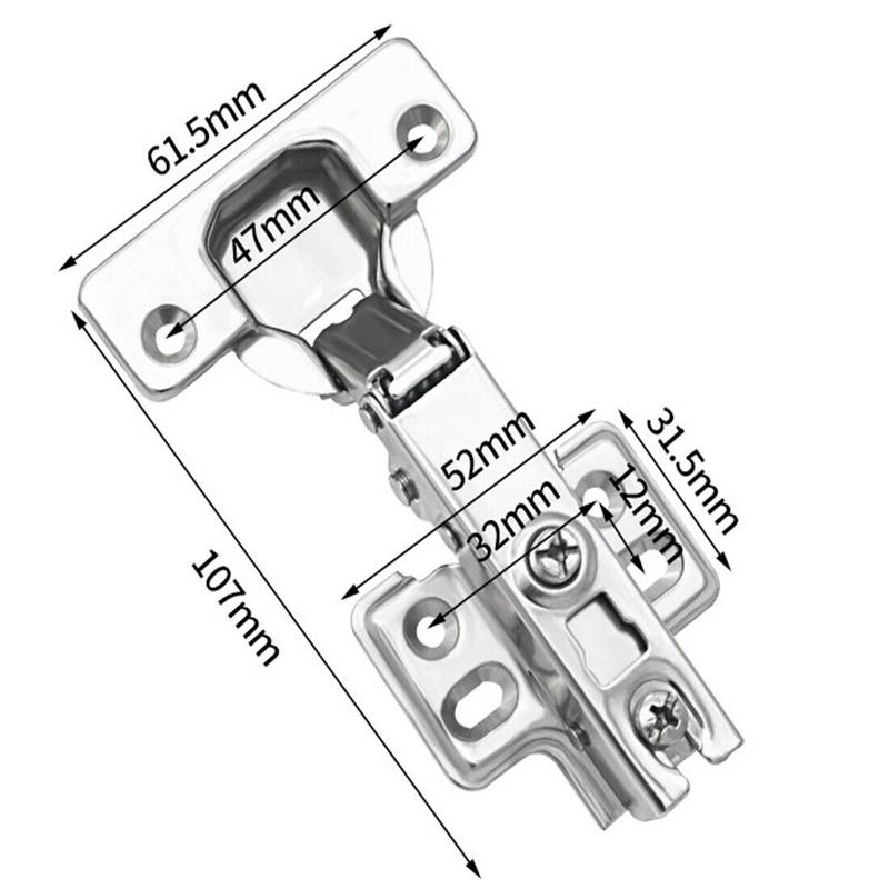 20PCS SOFT CLOSE 35mm KITCHEN CABINET CUPBOARD STANDARD DOOR HINGES NEW 1