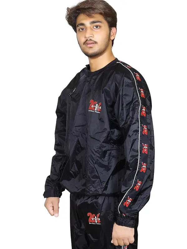 2Fit Your Fitness Partner Heavy Duty Workout Sauna Sweat Track Suit Top and Bottom Non Rip Weight Loss Slimming Boxing MMA Training Gym Weightlifting Running Jogging Exercise Fat Tracksuit 5