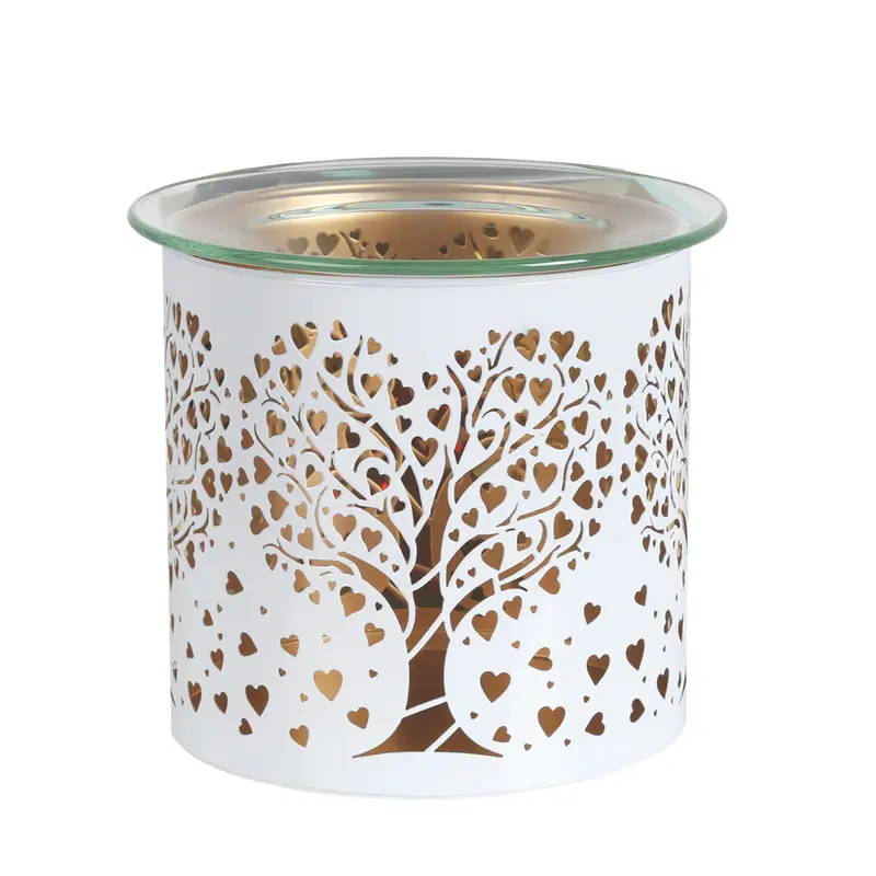 Aroma White Heart Tree Tealight Wax Melt Warmer and Candle Holder 3