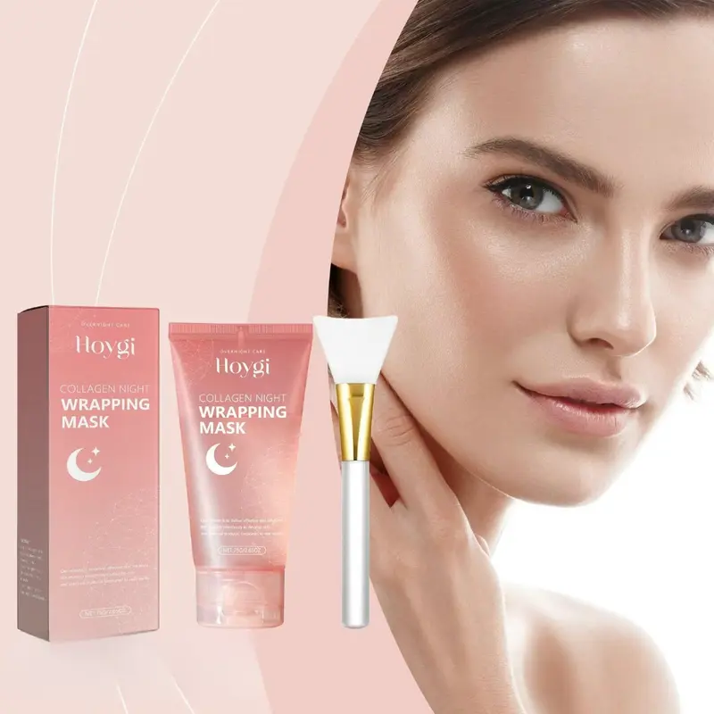 Collagen Peeling Mask, Moisturizing Facial Maskwith Brush,Hvdrating Facial Skin Care Mask, FaceCare Product for Women & Men, Skin Care Products 3