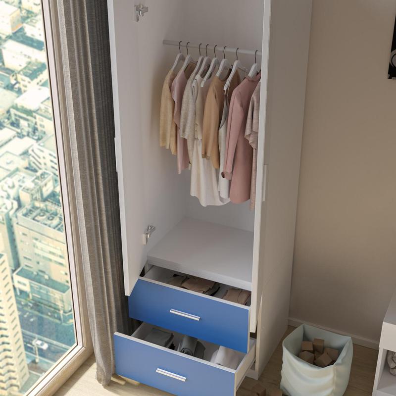 White Door Kids Remix 2-Door 2-Drawer Wardrobe 6