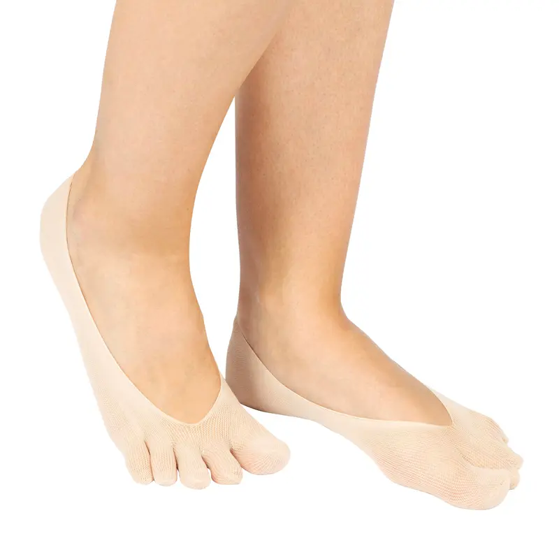 TOETOE Women's Plain Nylon Toe Foot Cover Socks for Blister Prevention and Comfort 0
