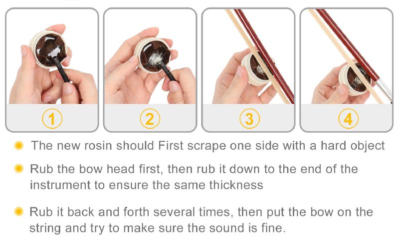 Product Introduction of New 4/4 Acoustic Violin Case Bow Rosin Black 17
