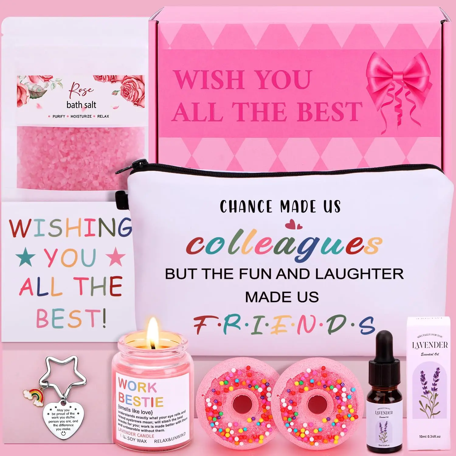 Leaving Gifts For Colleagues Women, Co-work Gifts For Women, Thank You Retirement New Job Gifts For Colleagues, Relaxation Coworkers Birthday Pamper Hampers Christmas Xmas Gifts For Colleague Friends