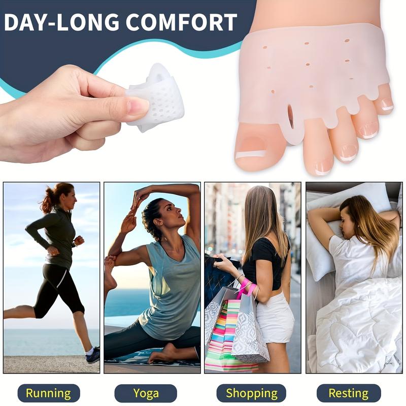 Product Introduction of Silicone Gel Toe Separator Pads, 2pcs Set with Honeycomb Breathable Design, Universal Foot Care Toe Spacers for Men and Women, Comfortable and Durable, Latex-Free, Washable and Reusable 6