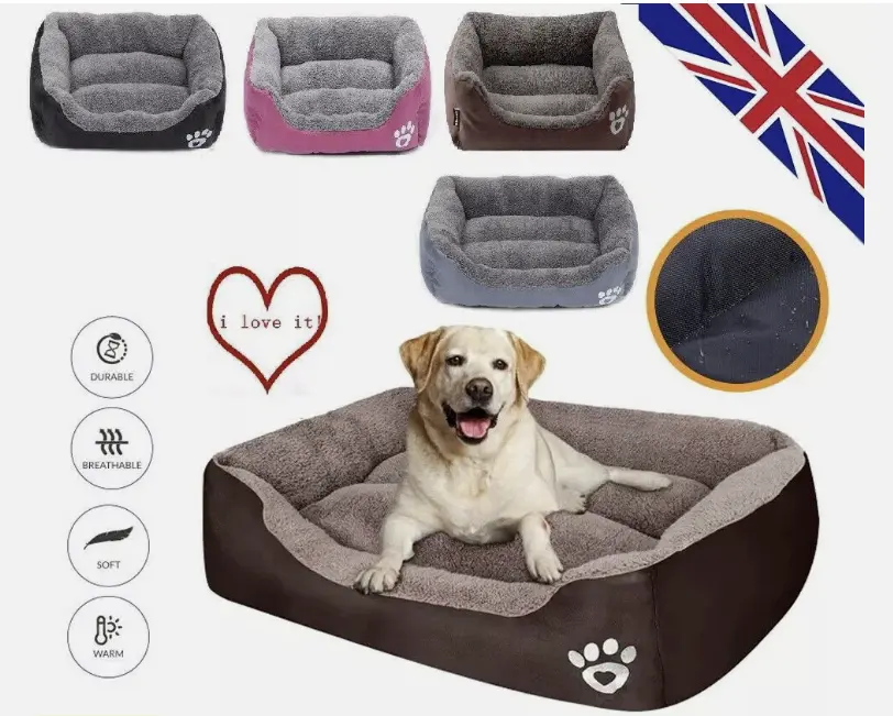 Dog Bed Cat Beds Soft Washable Fleece Puppy Cushion Warm Pet Basket Large Dog fluffy