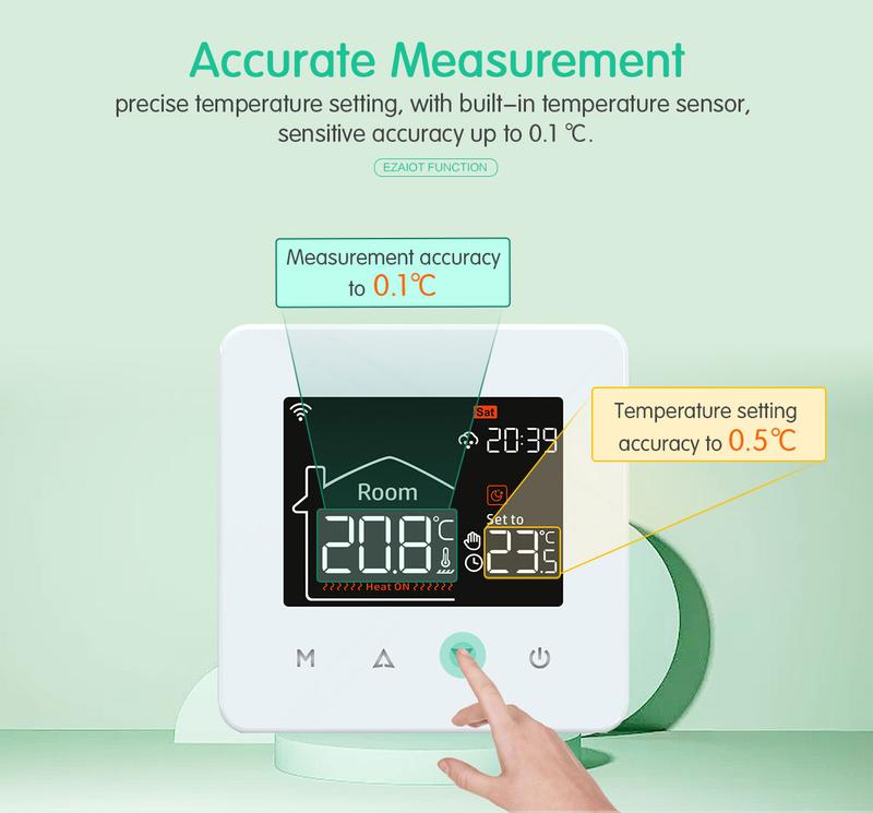 Product Introduction of Tuya Smart Home Thermostat Water Electric Warm Floor Heating Gas Boiler WiFi Temperature Remote Controller with Google Alexa 48