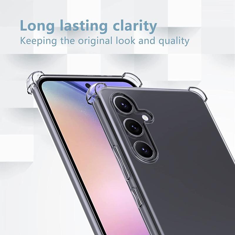 Bumper Case Shockproof Protective Clear Back Phone Protection Cover for Samsung Galaxy S24 Ultra, S24 Plus, S24, S24 FE, S23 Ultra, S23 Plus, S23, S22 Ultra, S22 Plus, S22, S21 Ultra, S21 Plus, S21, S21 FE, S20 FE, S20 Plus 2