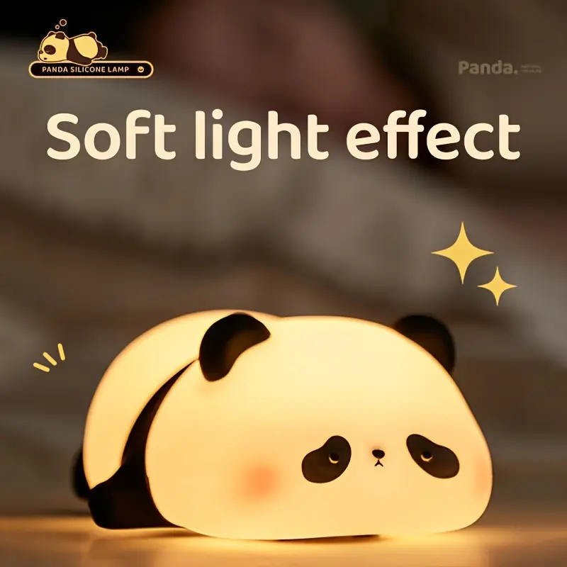 Fatda gift silicone pat pat light LED bedside lamp Christmas pat pat silicone night light USB rechargeable soft light sleep companion sensor three levels of brightness can be set to automatically turn off the light male and female 2