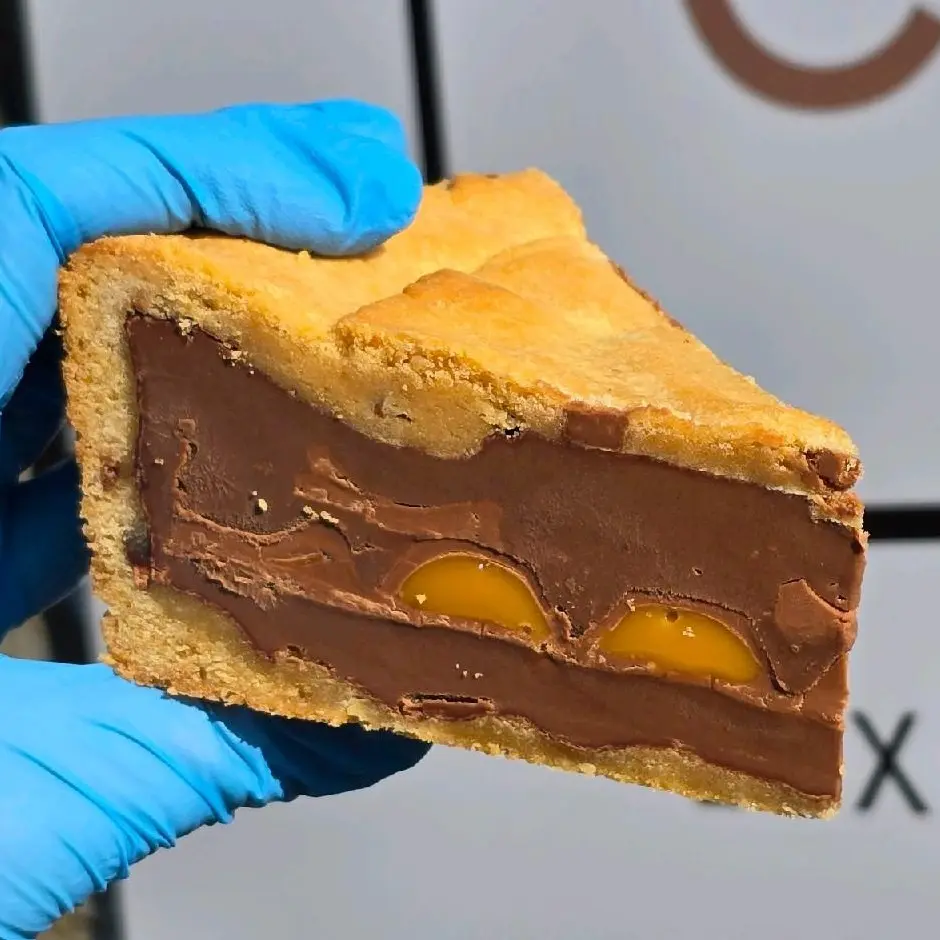 Cadbury Caramel Cookie Pie Slice - Delicious Chocolate Dessert