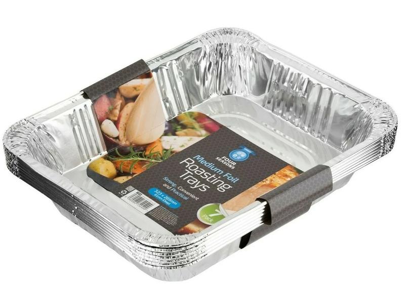 7 x Four Seasons Disposable Aluminium Foil Roasting Trays for Baking Cooking Oven Dish - Kitchen Utensils 0