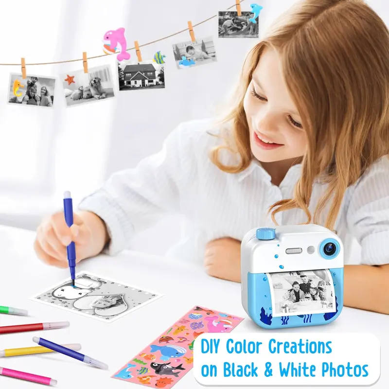 【UK SELLER Delivered with in 48H】Thermal Paper Roll, 5 Rolls Camera Print Paper Non-Adhesive Camera Printer Paper Mini Creator Camera Refill Paper Roll Bill Receipt Printing Paper Rolls for Kids Instant Print Camera 57mm*30mm 5