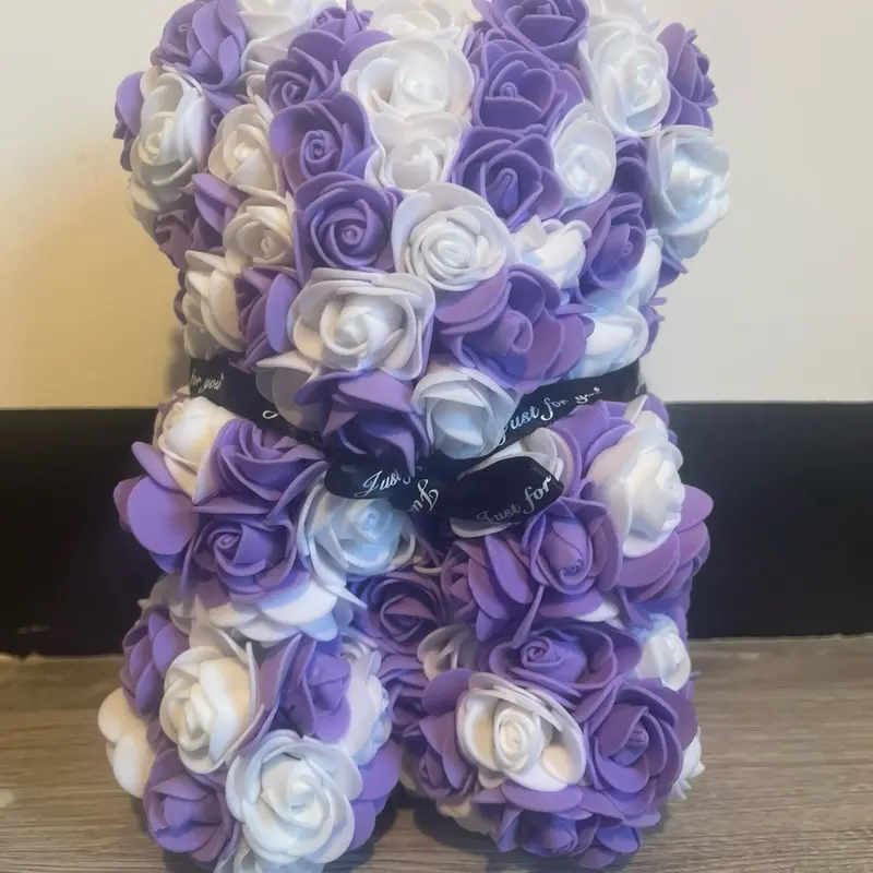 Personalized Rose Blush Flower Bear - Decorative and Functional Toy for Gift Giving 2