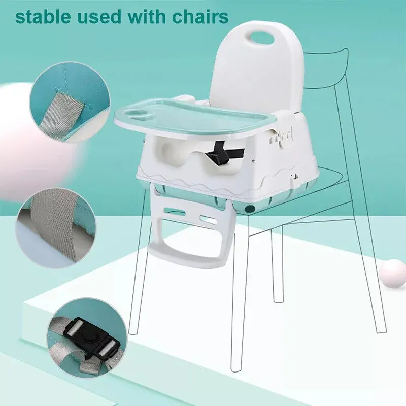 Adjustable 3-In-1 Baby Highchair Infant High Feeding Seat Toddler Table Chair 1