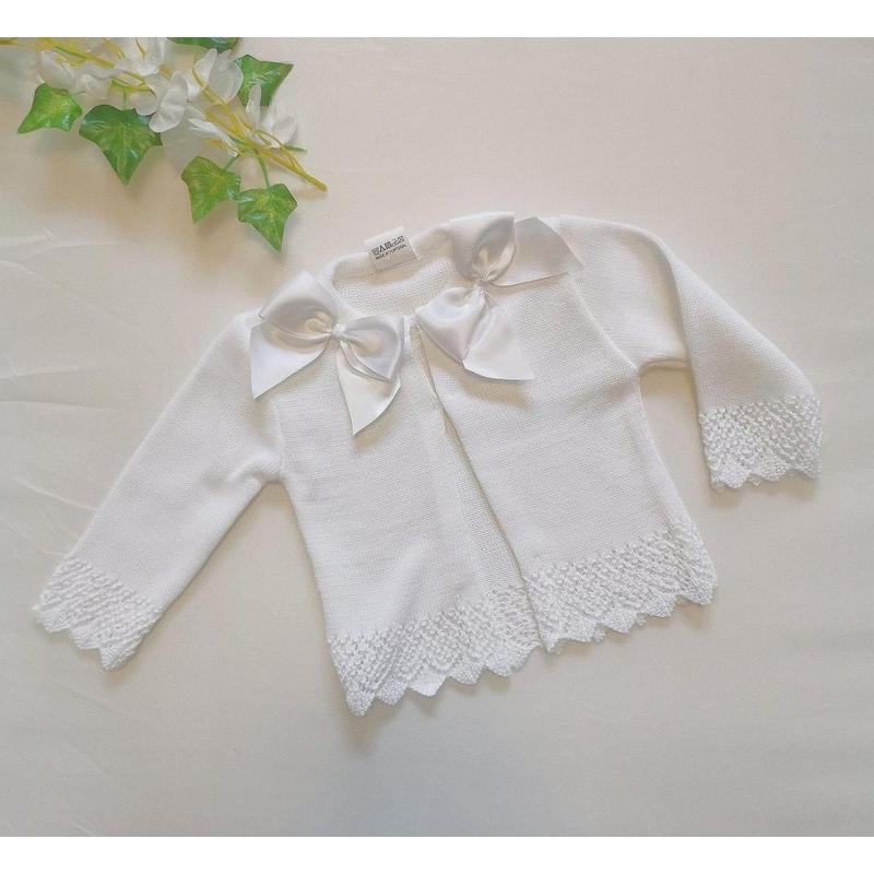 Bow        white cardigan 0