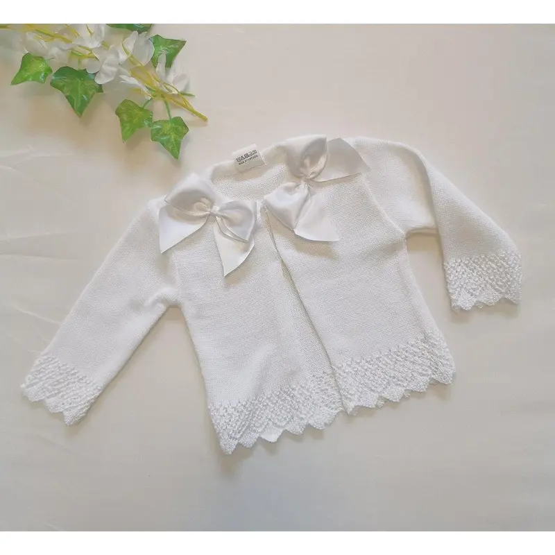Bow        white cardigan 0