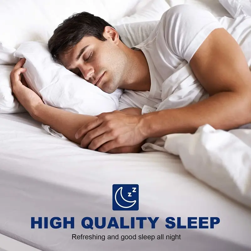Pack Of 2 Hotel Quality Egyptian Stripe Pillows Hollowfibre Filled Standard size Bed Pillows Cotton Blend 8