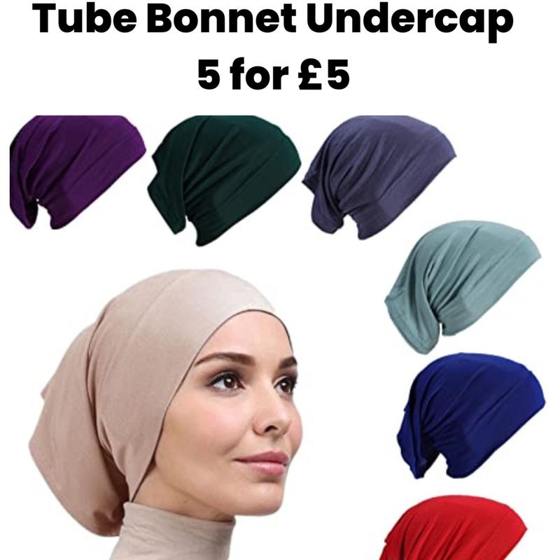Tube Bonnet Under Hijab Cap Stretchable Underscarf Inner Under scarves 1