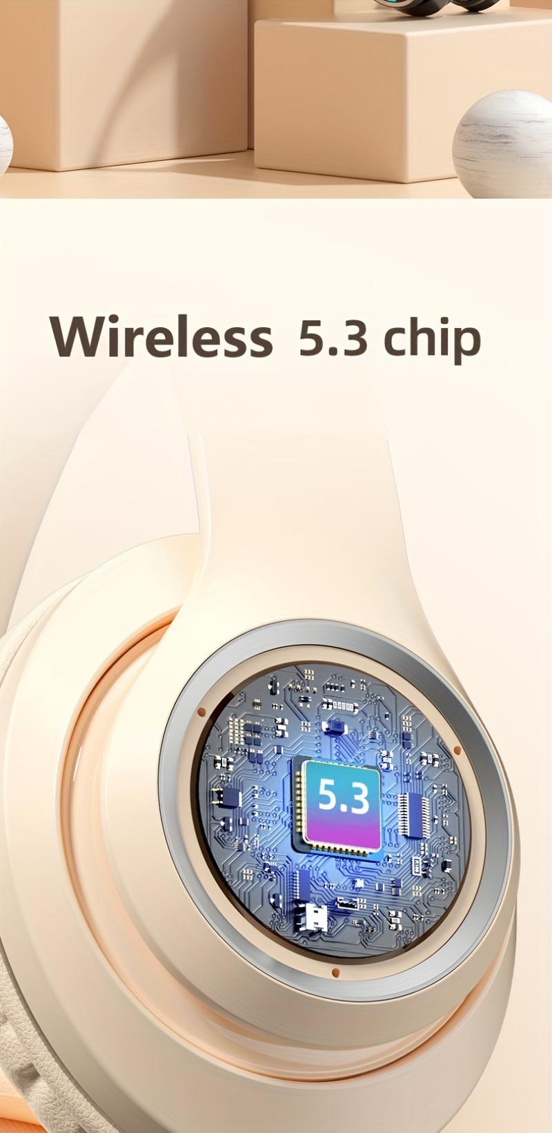 Product Introduction of Glowing Wireless Headphones with Multi-Color LED Lights, Comfortable And Foldable Design, Suitable for Tablets, Pcs, Tvs, And Phones. A Popular Choice for Birthday Travel Gifts, These Over-Ear Wireless Headphones Are Perfect for Any Occasion. 4