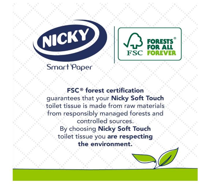 Nicky Soft Touch Toilet Tissue |Extra Value Pack – 32 Rolls of Extra Gentle White Toilet Paper |190 Sheets per Roll| 2-ply | Soft Tissue | Modern Embossing |Easy Opening | 100% FSC Certified Paper Wipes 4