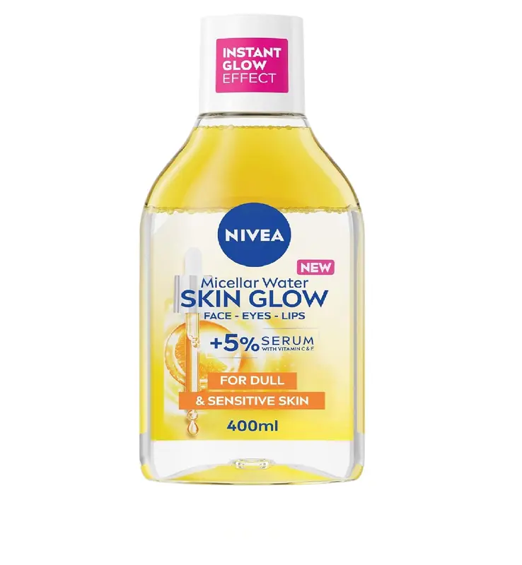 NIVEA Skin Glow Serum Infused Micellar Water Revitalising Micellar Cleansing Water with Amino 400ml Makeup Makeup Remover Waterproof Cosmetic 0