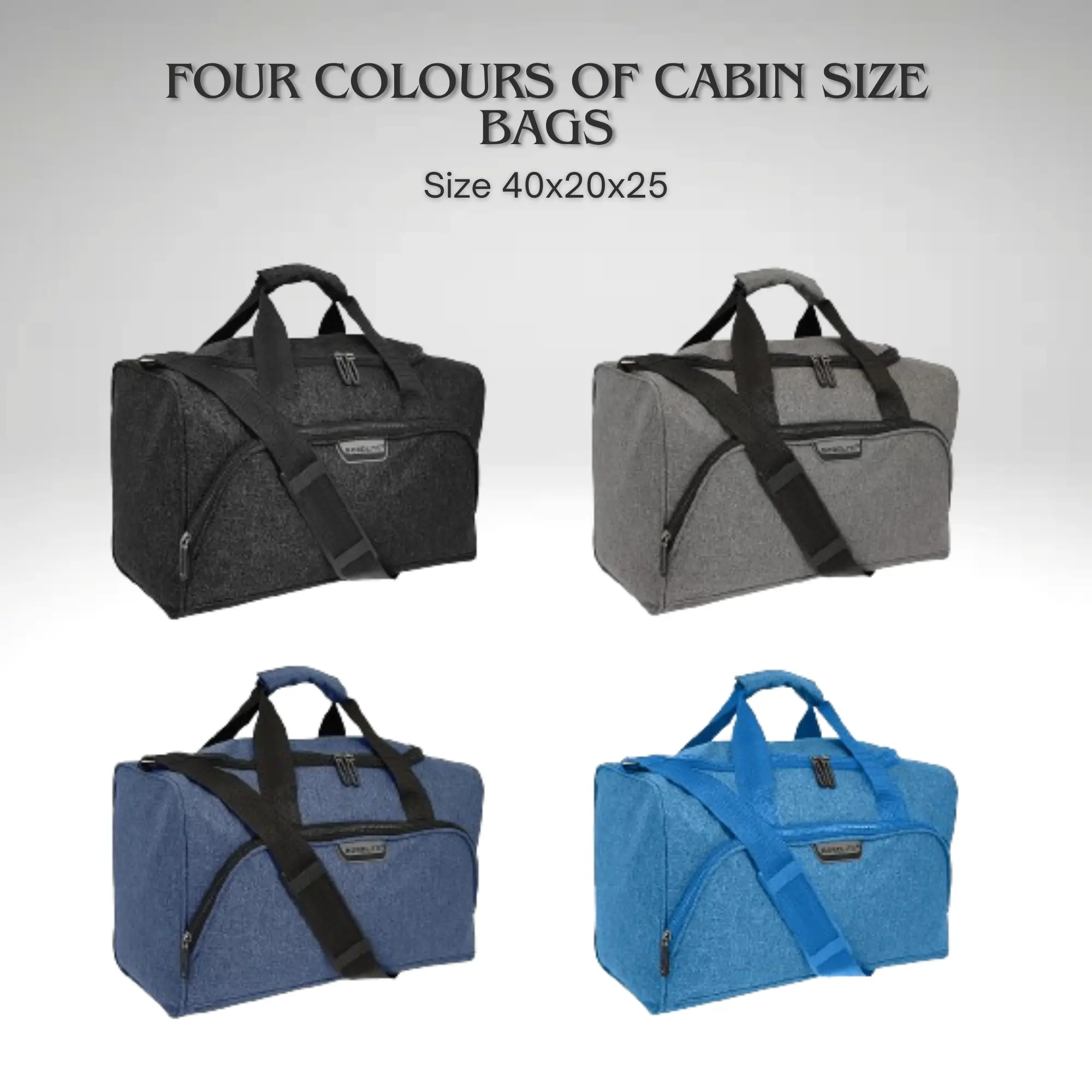 2023 Ryanair Cabin Bags 40x25x20cm with Adjustable Shoulder Straps – Perfect Under Seat Hand Luggage Bag | Compact Carry on Bag with Multi-Pockets | All Airline Compatible Premium Bag (Navy)
