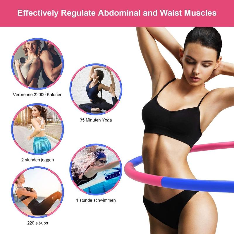 Product Introduction of Hula Hoop Ring - Weighted Exercise Hoop for Fitness, Weight Loss, Padded Comfort, Adjustable Fun Workout Tool 16