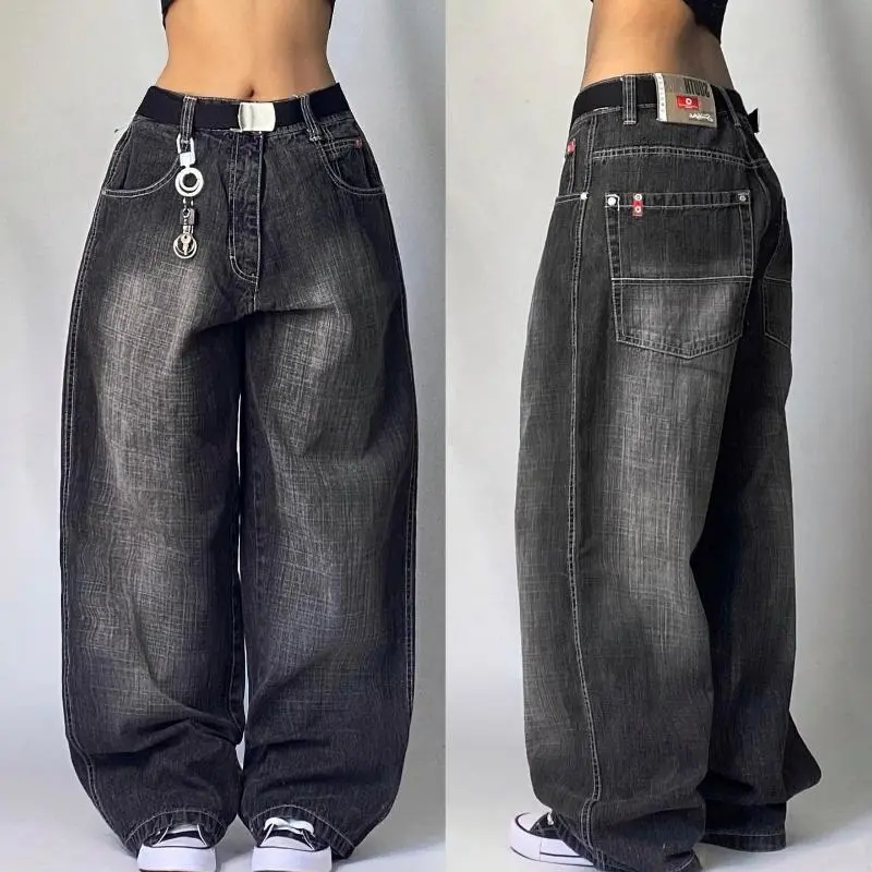 Streetwear New Fashion Oversized Print Baggy Jeans Y2K Harajuku Hip-hop Vintage Pop Gothic High Waist Wide-leg Pants Trousers 5