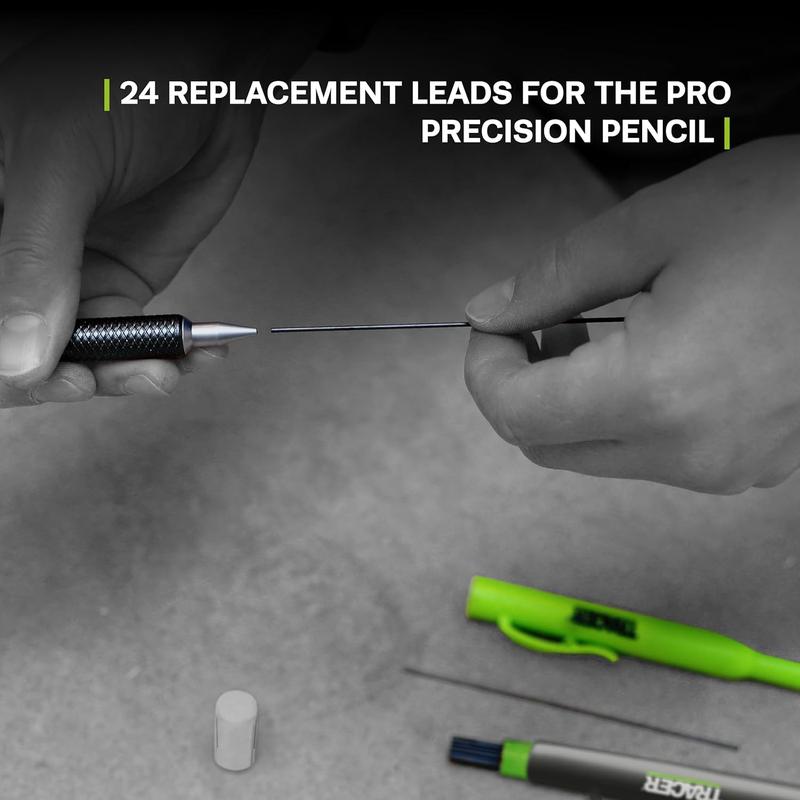 TRACER Pro Series 24x Deep Hole Precision Pencil Graphite Replacement Lead, APPL1 2