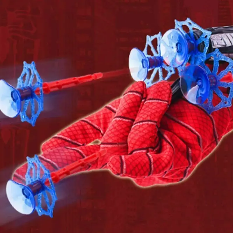 Launcher Toy + Free Spiderman Costume Gloves Spider-Man Web Shooter Dart Blaster 3