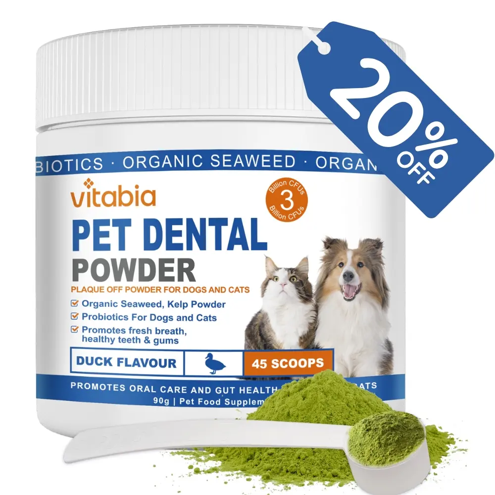 90g Plaque Off Powder For Dogs & Cats - Ideal for Dog and Cat Oral Health