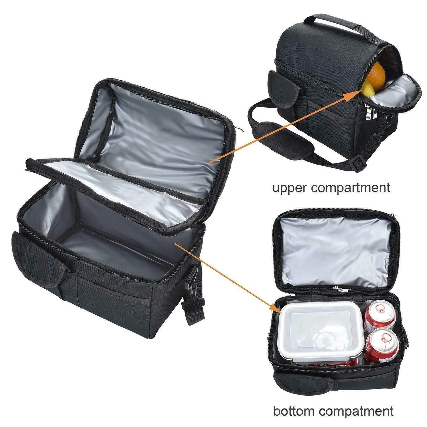 8L ( 26x24x16cm) Insulated Lunch Bag, Cooler Bag for Lunch/Work/School/Beach/Picnic