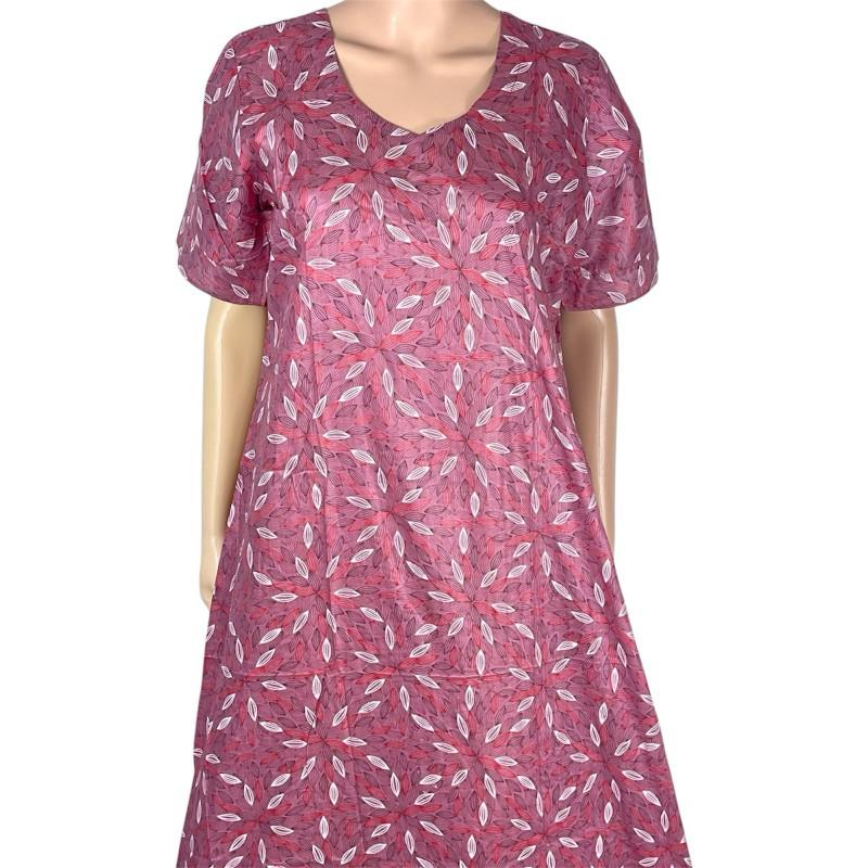 Product Introduction of Cotton Floral Nightwear for Women - Homewear - Womenswear, Printed Cotton Fabric, Nighty. Breathable Comfortable Soft Loungewear Shortsleeve  Style 16