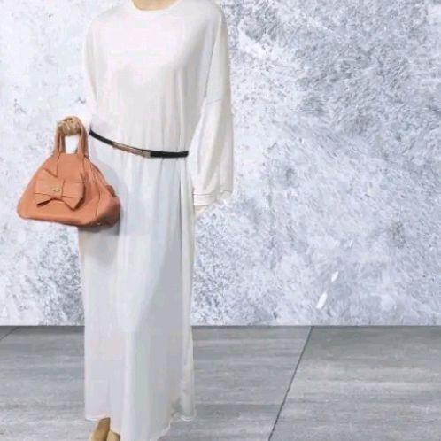 Viral Hawah Maxi Dress - Light Ribbed Batwing Solid Dress with Pockets, Size 10-22 - Casual 8