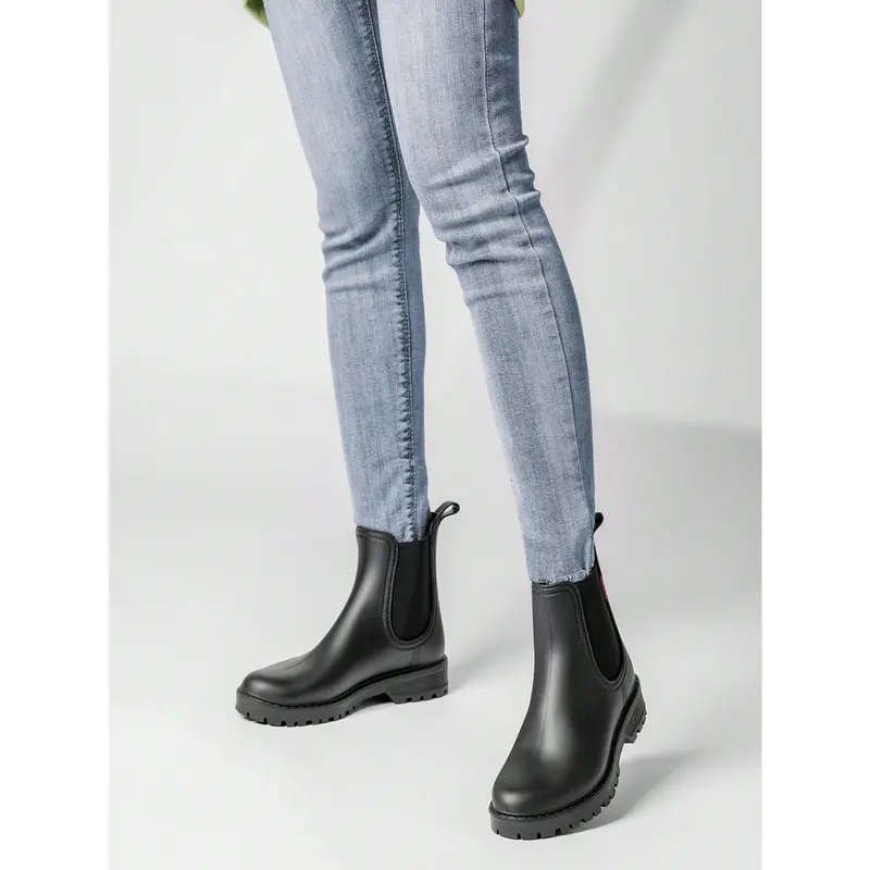 Women Rain Shoes, Fashionable Short Chelsea Slip-Resistant Rain Boots, Waterproof Jelly Booties, All-Match Overshoes 5