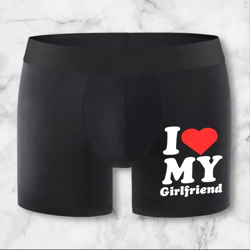 I Love My Girlfriend Boxers, Holiday Underwear, Novelty Boxers, Valentines Day 5