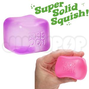 NeeDoh Nice Cube Anti Stress Sensory ADHD Fidget Toy, 3 Translucent Colors (1 sent), Non-toxic Maltose Sugar