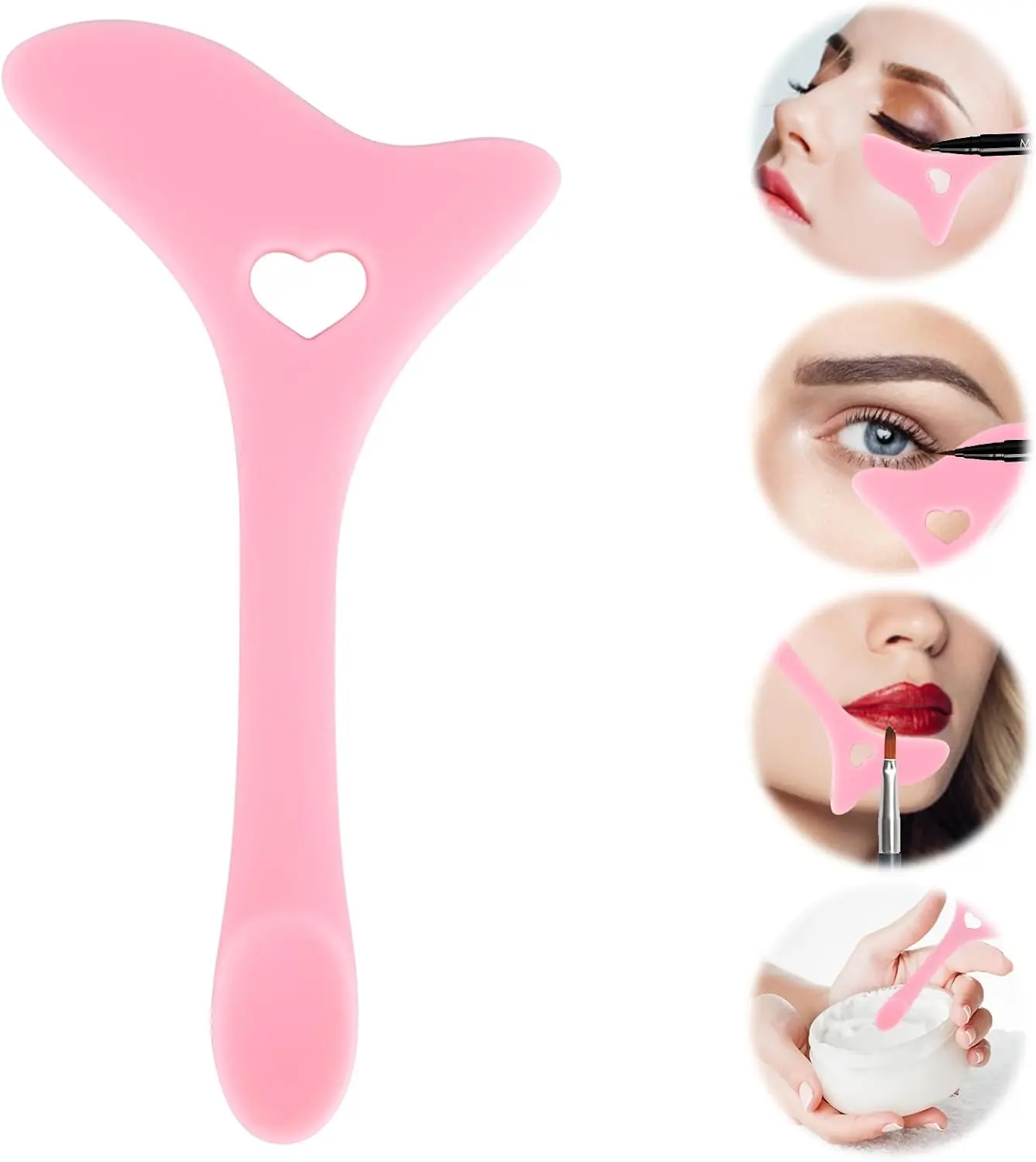Eyeliner Stencils Wing Tips Silicone Eyeliner Tool Eyeliner Winged Aid Tool Reusable Makeup Brow Handle Cosmetic